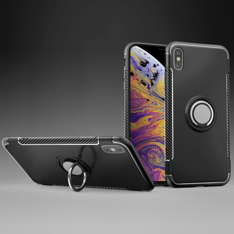 For iPhone XS Max Magnetic 360 Degrees Rotation Ring Armor Protective Case