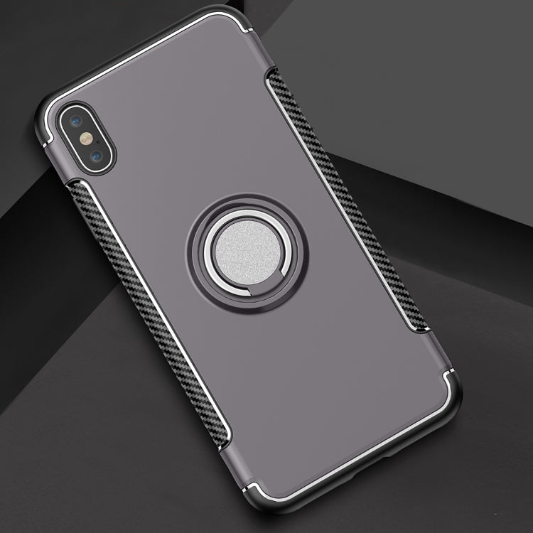 For iPhone XS Max Magnetic 360 Degrees Rotation Ring Armor Protective Case