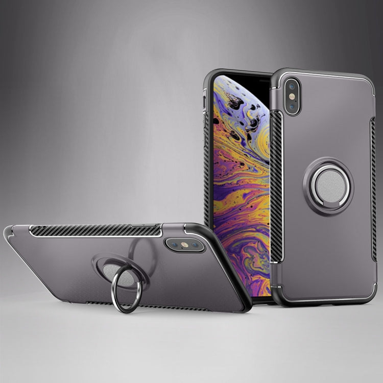 For iPhone XS Max Magnetic 360 Degrees Rotation Ring Armor Protective Case
