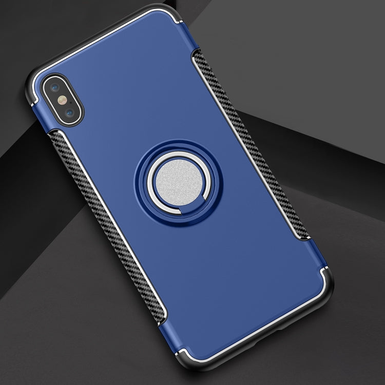 For iPhone XS Max Magnetic 360 Degrees Rotation Ring Armor Protective Case