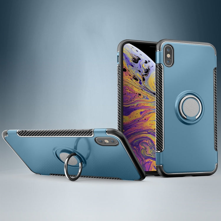 For iPhone XS Max Magnetic 360 Degrees Rotation Ring Armor Protective Case