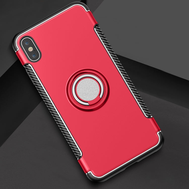 For iPhone XS Max Magnetic 360 Degrees Rotation Ring Armor Protective Case