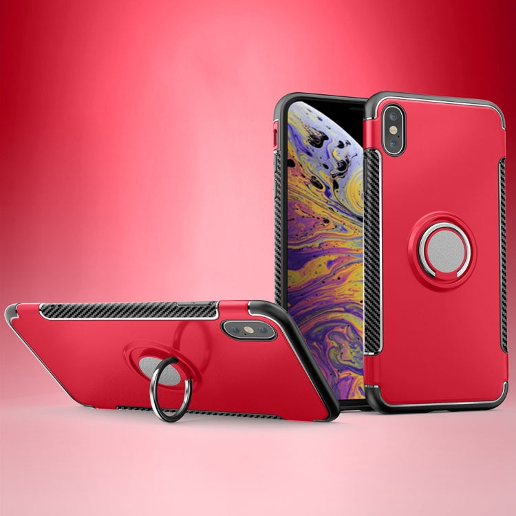 For iPhone XS Max Magnetic 360 Degrees Rotation Ring Armor Protective Case