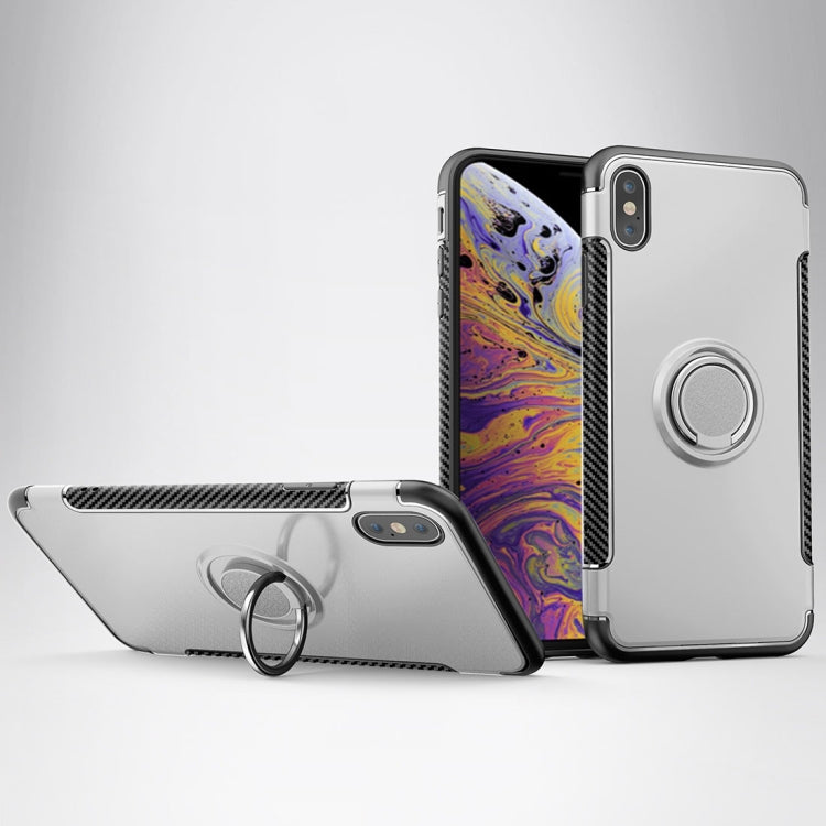 For iPhone XS Max Magnetic 360 Degrees Rotation Ring Armor Protective Case