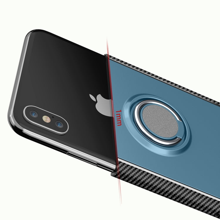 For iPhone XS Max Magnetic 360 Degrees Rotation Ring Armor Protective Case