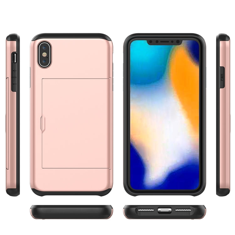 For iPhone XS Max Shockproof Rugged Armor Protective Case with Card Slot