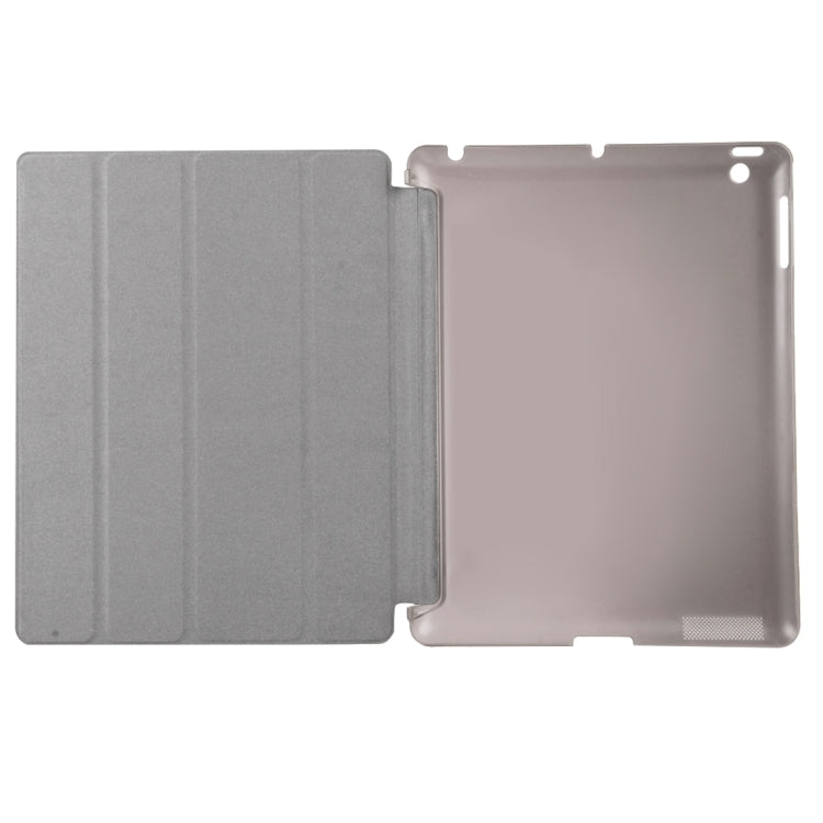For iPad 4 / 3 / 2 Solid Color Horizontal Flip Leather Case with Holder & Sleep / Wake-up Function