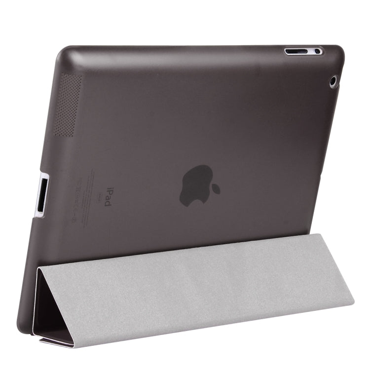 For iPad 4 / 3 / 2 Solid Color Horizontal Flip Leather Case with Holder & Sleep / Wake-up Function