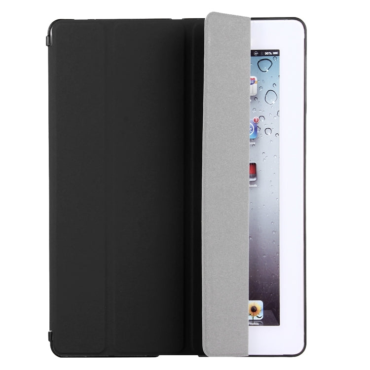 For iPad 4 / 3 / 2 Solid Color Horizontal Flip Leather Case with Holder & Sleep / Wake-up Function