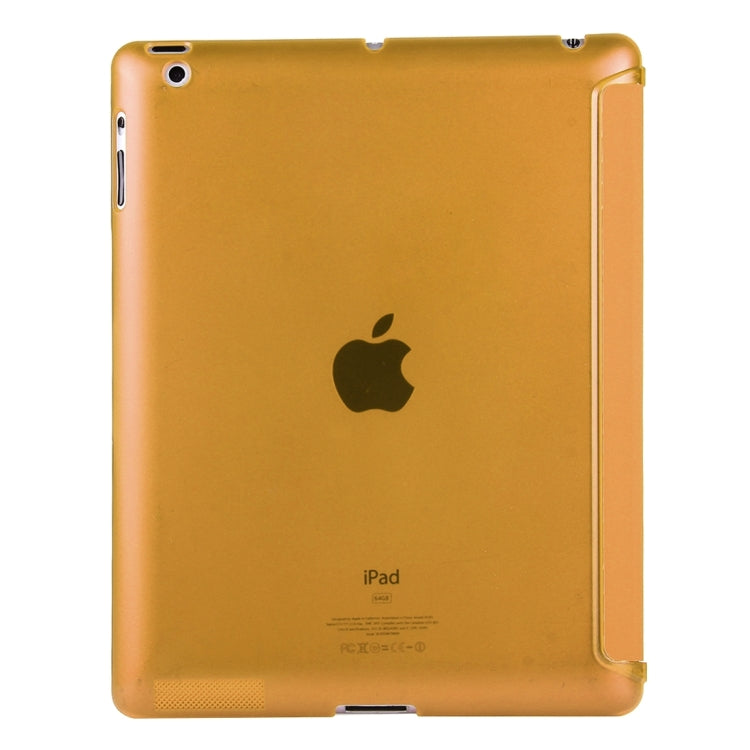For iPad 4 / 3 / 2 Solid Color Horizontal Flip Leather Case with Holder & Sleep / Wake-up Function