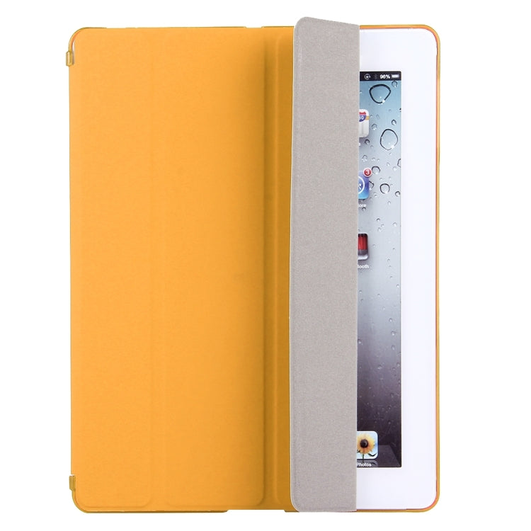 For iPad 4 / 3 / 2 Solid Color Horizontal Flip Leather Case with Holder & Sleep / Wake-up Function