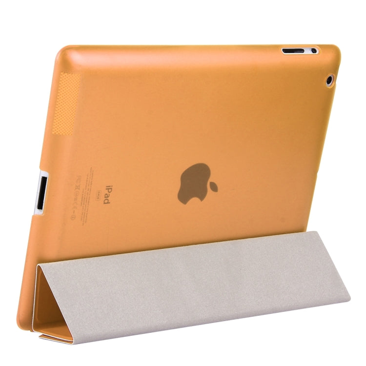 For iPad 4 / 3 / 2 Solid Color Horizontal Flip Leather Case with Holder & Sleep / Wake-up Function