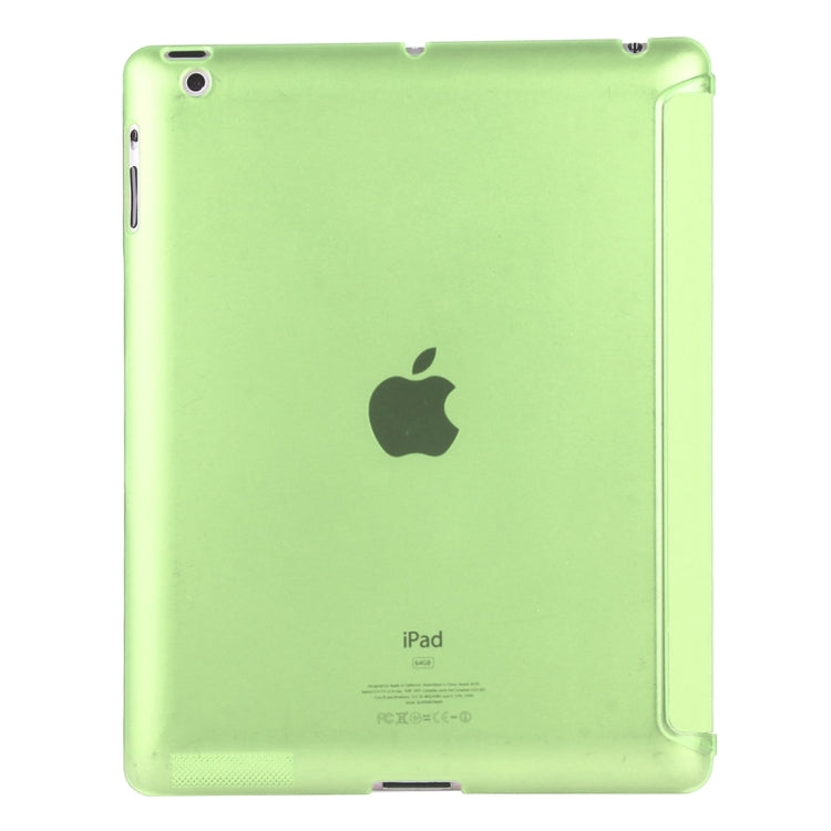 For iPad 4 / 3 / 2 Solid Color Horizontal Flip Leather Case with Holder & Sleep / Wake-up Function