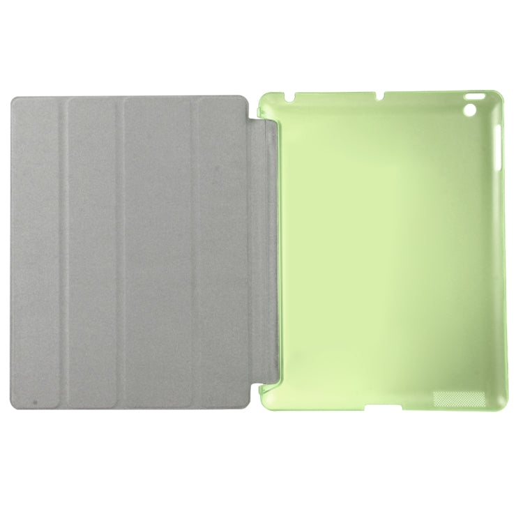 For iPad 4 / 3 / 2 Solid Color Horizontal Flip Leather Case with Holder & Sleep / Wake-up Function