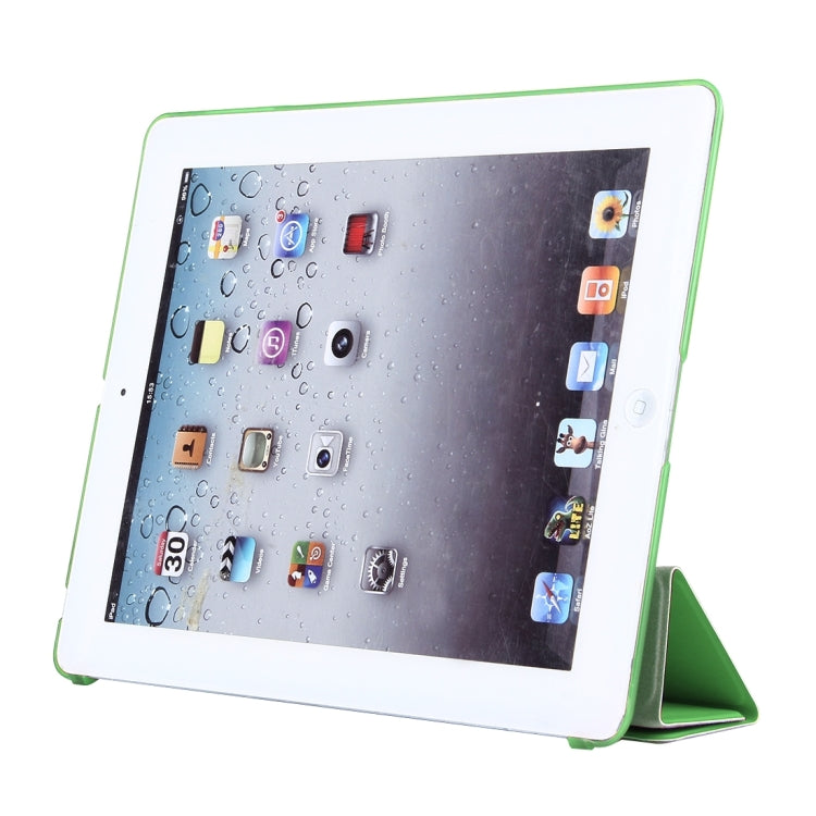 For iPad 4 / 3 / 2 Solid Color Horizontal Flip Leather Case with Holder & Sleep / Wake-up Function