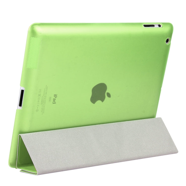 For iPad 4 / 3 / 2 Solid Color Horizontal Flip Leather Case with Holder & Sleep / Wake-up Function