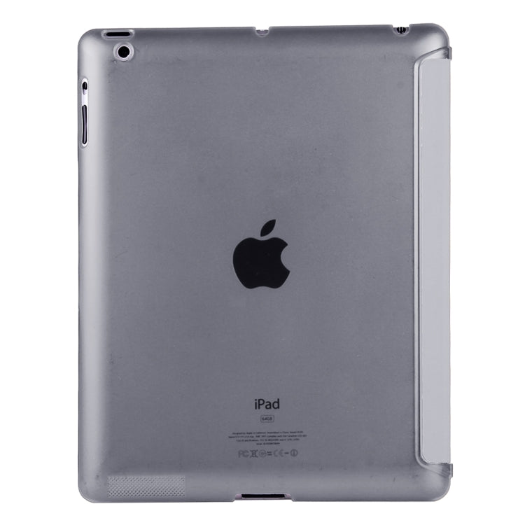 For iPad 4 / 3 / 2 Solid Color Horizontal Flip Leather Case with Holder & Sleep / Wake-up Function