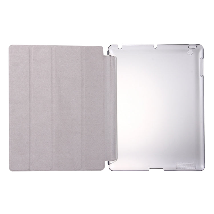 For iPad 4 / 3 / 2 Solid Color Horizontal Flip Leather Case with Holder & Sleep / Wake-up Function