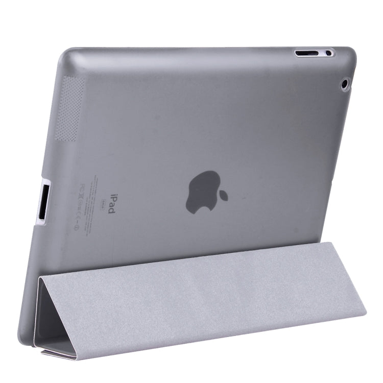For iPad 4 / 3 / 2 Solid Color Horizontal Flip Leather Case with Holder & Sleep / Wake-up Function