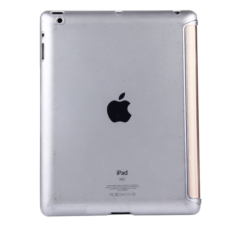 For iPad 4 / 3 / 2 Solid Color Horizontal Flip Leather Case with Holder & Sleep / Wake-up Function