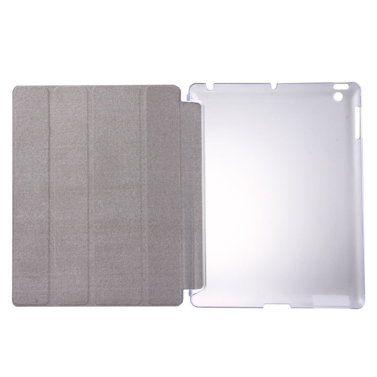 For iPad 4 / 3 / 2 Solid Color Horizontal Flip Leather Case with Holder & Sleep / Wake-up Function