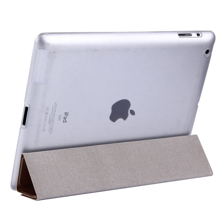 For iPad 4 / 3 / 2 Solid Color Horizontal Flip Leather Case with Holder & Sleep / Wake-up Function