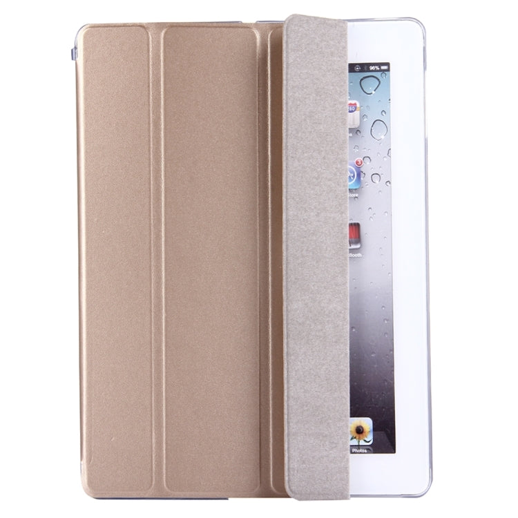 For iPad 4 / 3 / 2 Solid Color Horizontal Flip Leather Case with Holder & Sleep / Wake-up Function
