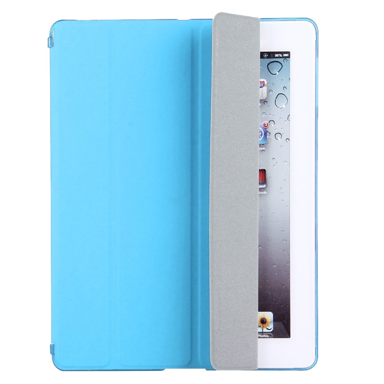 For iPad 4 / 3 / 2 Solid Color Horizontal Flip Leather Case with Holder & Sleep / Wake-up Function