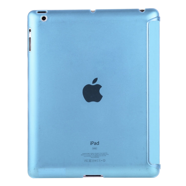 For iPad 4 / 3 / 2 Solid Color Horizontal Flip Leather Case with Holder & Sleep / Wake-up Function