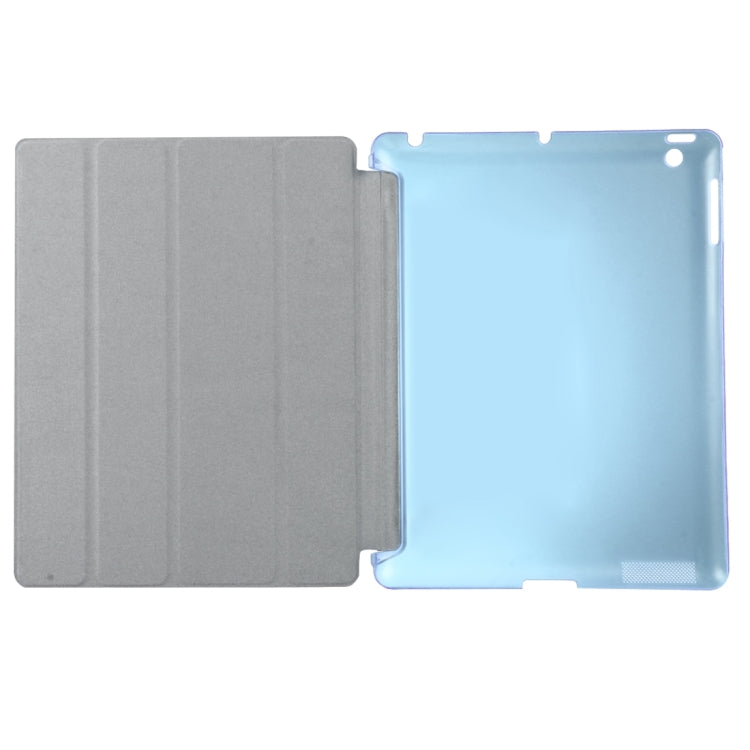 For iPad 4 / 3 / 2 Solid Color Horizontal Flip Leather Case with Holder & Sleep / Wake-up Function