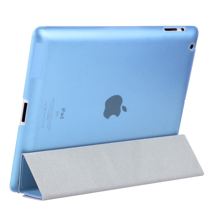 For iPad 4 / 3 / 2 Solid Color Horizontal Flip Leather Case with Holder & Sleep / Wake-up Function