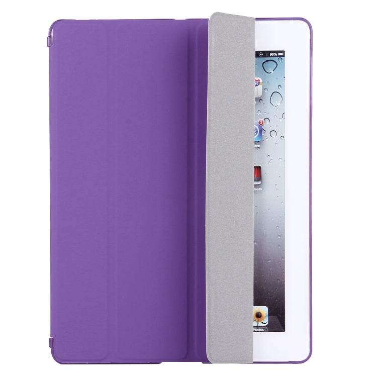 For iPad 4 / 3 / 2 Solid Color Horizontal Flip Leather Case with Holder & Sleep / Wake-up Function