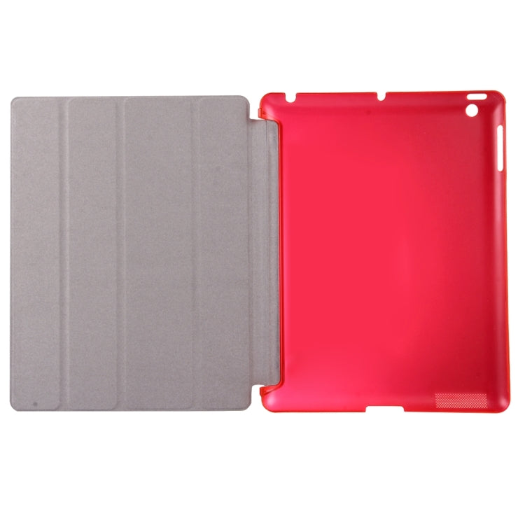 For iPad 4 / 3 / 2 Solid Color Horizontal Flip Leather Case with Holder & Sleep / Wake-up Function