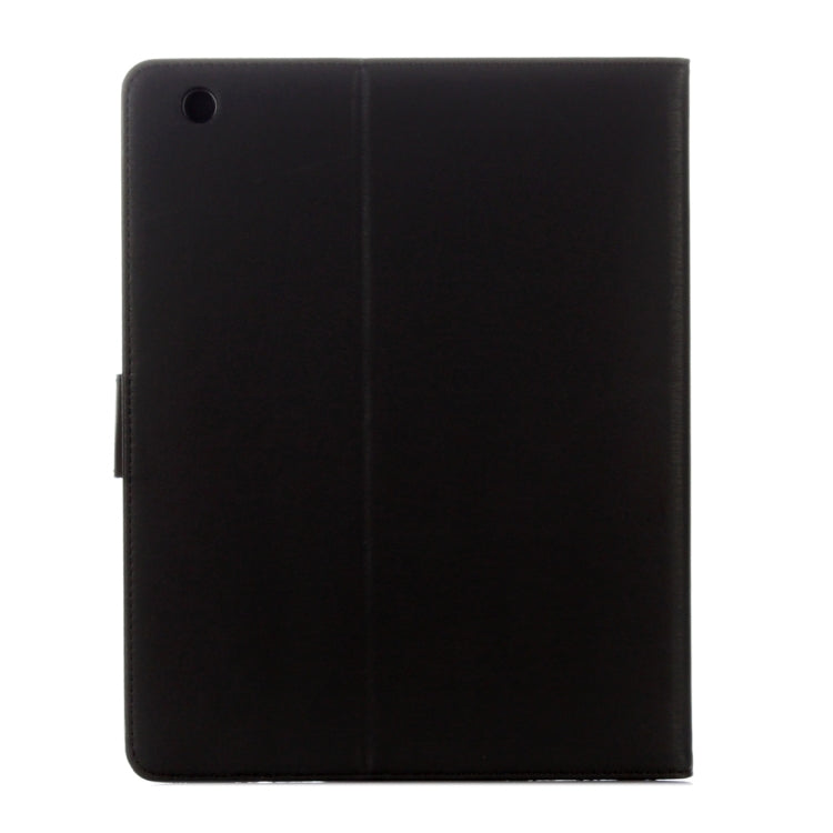 For iPad 4 Pressed Flowers Butterfly Pattern Horizontal Flip PU Leather Case with Magnetic Buckle & Holder & Card Slots & Wallet