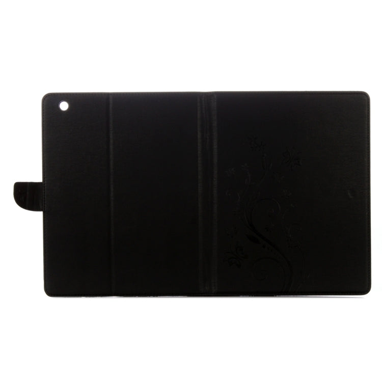 For iPad 4 Pressed Flowers Butterfly Pattern Horizontal Flip PU Leather Case with Magnetic Buckle & Holder & Card Slots & Wallet