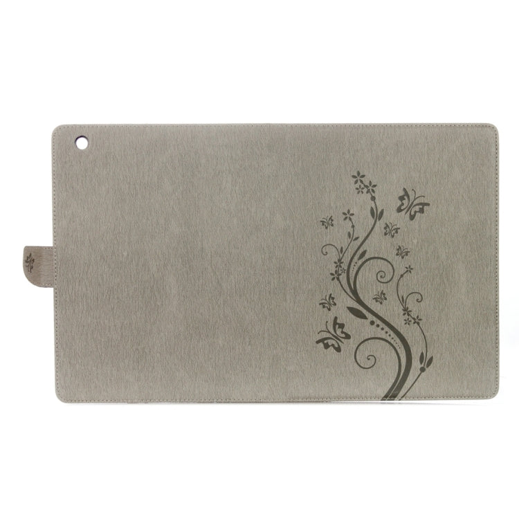 For iPad 4 Pressed Flowers Butterfly Pattern Horizontal Flip PU Leather Case with Magnetic Buckle & Holder & Card Slots & Wallet