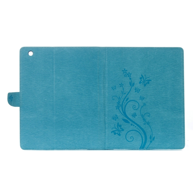 For iPad 4 Pressed Flowers Butterfly Pattern Horizontal Flip PU Leather Case with Magnetic Buckle & Holder & Card Slots & Wallet