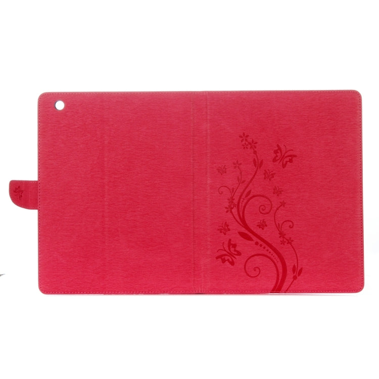 For iPad 4 Pressed Flowers Butterfly Pattern Horizontal Flip PU Leather Case with Magnetic Buckle & Holder & Card Slots & Wallet