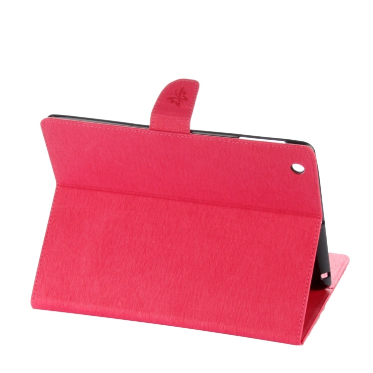 For iPad 4 Pressed Flowers Butterfly Pattern Horizontal Flip PU Leather Case with Magnetic Buckle & Holder & Card Slots & Wallet