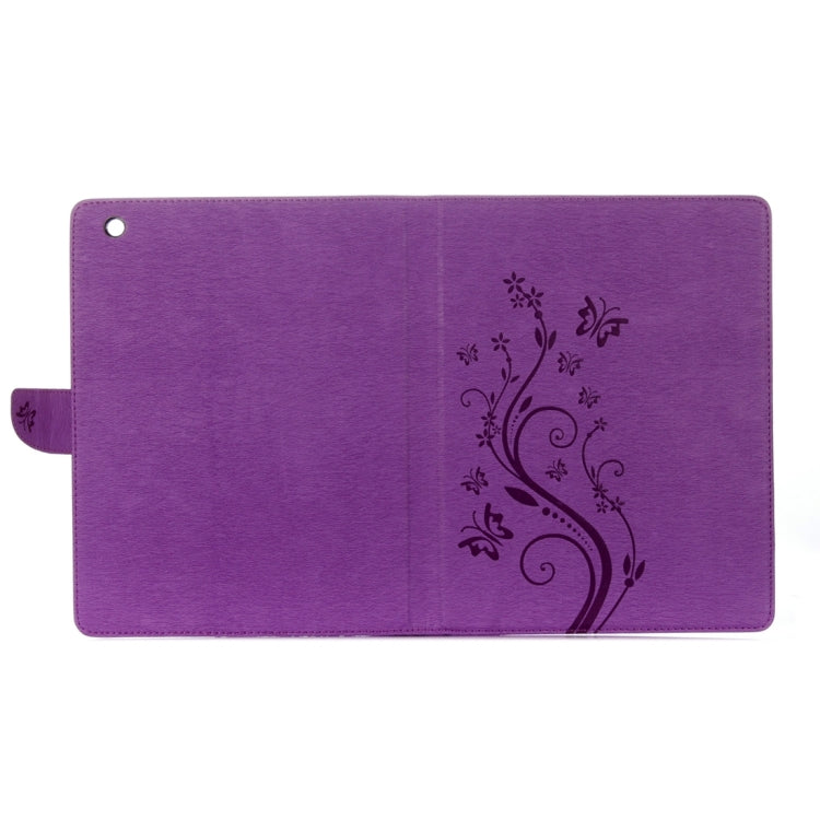 For iPad 4 Pressed Flowers Butterfly Pattern Horizontal Flip PU Leather Case with Magnetic Buckle & Holder & Card Slots & Wallet