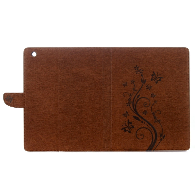 For iPad 4 Pressed Flowers Butterfly Pattern Horizontal Flip PU Leather Case with Magnetic Buckle & Holder & Card Slots & Wallet