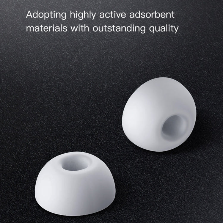 2 Pairs TOTU AA-103 Bluetooth Earphone Silicone Ear Caps Earpads for Apple AirPods Pro, Size: S(White)