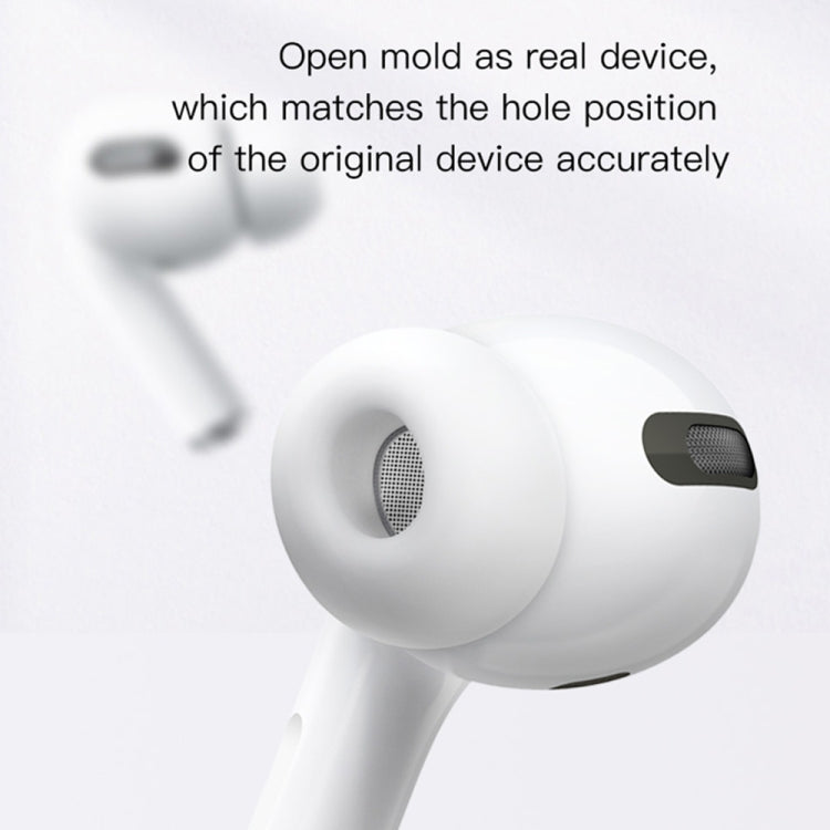 2 Pairs TOTU AA-103 Bluetooth Earphone Silicone Ear Caps Earpads for Apple AirPods Pro, Size: M(White)