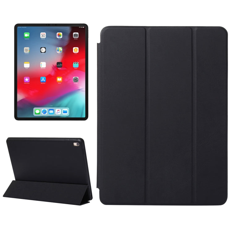Horizontal Flip Solid Color Leather Case for iPad Pro 11 inch (2018), with Three-folding Holder & Wake-up / Sleep Function