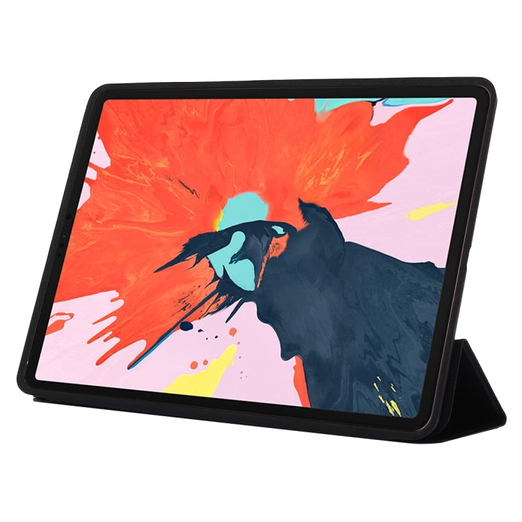 Horizontal Flip Solid Color Leather Case for iPad Pro 11 inch (2018), with Three-folding Holder & Wake-up / Sleep Function