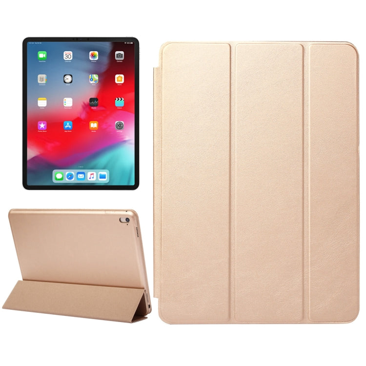 Horizontal Flip Solid Color Leather Case for iPad Pro 11 inch (2018), with Three-folding Holder & Wake-up / Sleep Function
