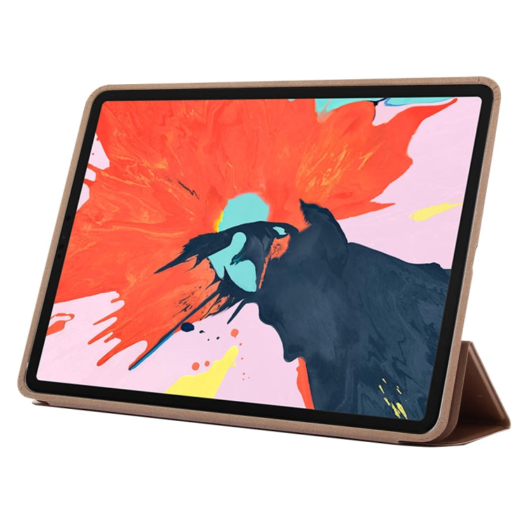Horizontal Flip Solid Color Leather Case for iPad Pro 11 inch (2018), with Three-folding Holder & Wake-up / Sleep Function