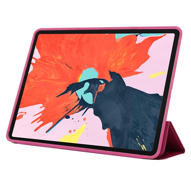 Horizontal Flip Solid Color Leather Case for iPad Pro 11 inch (2018), with Three-folding Holder & Wake-up / Sleep Function