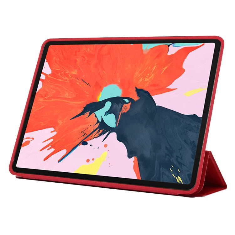 Horizontal Flip Solid Color Leather Case for iPad Pro 11 inch (2018), with Three-folding Holder & Wake-up / Sleep Function