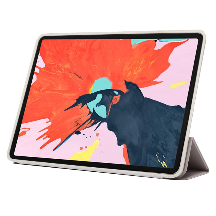Horizontal Flip Solid Color Leather Case for iPad Pro 11 inch (2018), with Three-folding Holder & Wake-up / Sleep Function